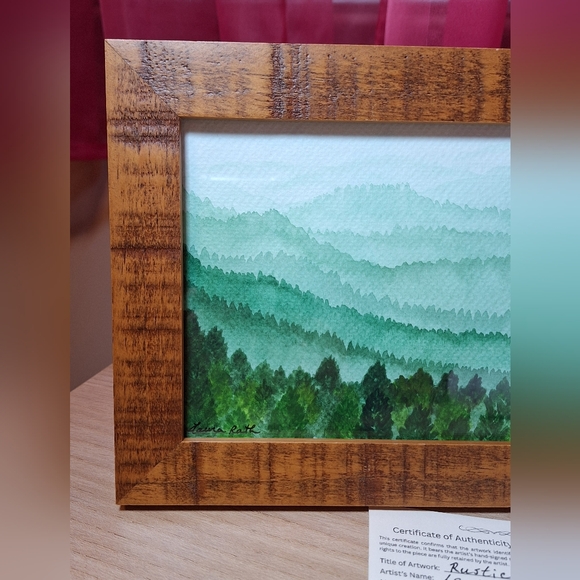 "Rustic Pine" Hand-painted Watercolor Painting - Picture 8 of 16